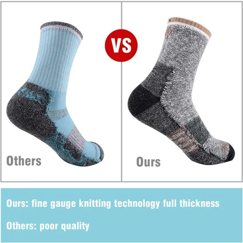 Miniatura 4 de FEIDEER Calcetines de senderismo para hombre y mujer, unisex, absorben la humedad, de algodón, con soporte de arco