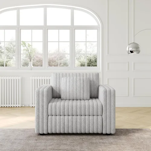 Miniatura 6 de Sofá sin huesos, sofá de burbujas de gran tamaño, sofá modular con almacenamiento multifunción, cómoda tela de felpa acrílica de conejo sintético