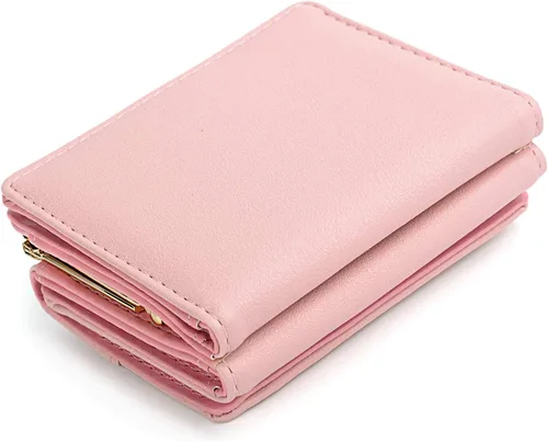 Miniatura 8 de UTO Cartera triple para mujer, lindo gatito con lazo, tarjetero pequeño