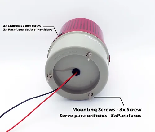 Miniatura 2 de Luz estroboscópica giratoria de advertencia de seguridad roja DC12V - Luz de baliza de emergencia