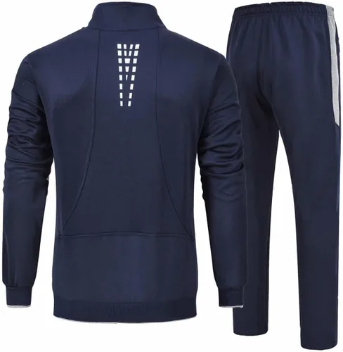 Miniatura 2 de Rdruko Conjunto Deportivo de 2 Piezas para Hombre, Traje Deportivo con Cremallera Completa, Sudaderas Deportivas para Gimnasio, Ropa Deportiva