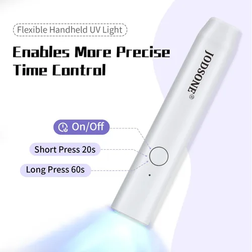 Miniatura 3 de JODSONE Luz UV de mano para uñas de gel, mini secador de uñas portátil, inalámbrico, recargable USB, secador de uñas para curado rápido