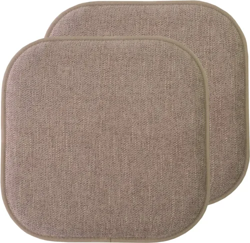 Miniatura 159 de Sweet Home Collection Cojines de espuma viscoelástica para silla, antideslizantes, diseño de panal de abeja, 16 x 16 pulgadas, paquete de 2