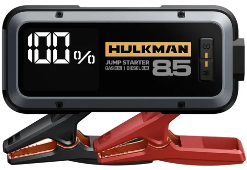 Hulkman Alpha85, Gris Espacial, Arrancador Inteligente de 2000A 74Wh, Amplificador de Batería de Coche Portátil de 12V con Pantalla de 3.3", Paquete