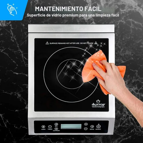 Miniatura 8 de Duxtop Quemador de inducción portátil profesional, quemador de encimera de gama comercial, quemador de inducción de 1800 vatios con sensor táctil