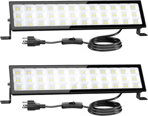 Miniatura 11 de Onforu Paquete de 1 luces LED para tienda, 100 W, 14000 lm, luces de trabajo LED ultra brillantes, luz de garaje blanca de 6500 K, iluminación