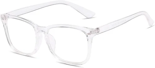 Miniatura 6 de Lentes de bloqueo de luz azul, marco cuadrado para anteojos nerd, antirayos azules, para juegos de computadora (8082A-negro)