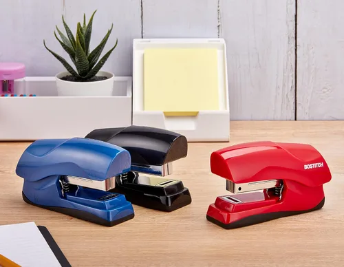 Miniatura 7 de Bostitch Office - Engrapadora resistente de 40 hojas con 1250 grapas y removedor de grapas, sin atascos, grapadora de escritorio, para pizarras Rojo