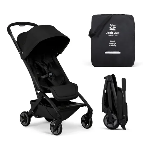 Joolz Aer2 - Cochecito de viaje ligero para bebés y niños pequeños, cochecito plegable ultracompacto con una sola mano, asiento reclinable, toldo