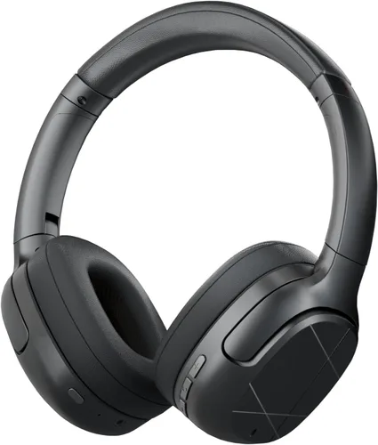 Auriculares híbridos con cancelación activa de ruido, Bluetooth inalámbrico sobre la oreja, tiempo de reproducción ANC de 50 horas, giratorio y