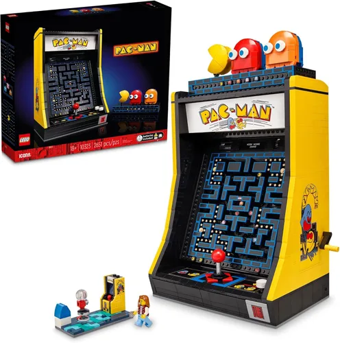 LEGO Icons PAC-Man Juegos de Construcción Arcade para Adultos - Decoración Coleccionable para Oficina, Estantería o Dormitorio - Regalos para