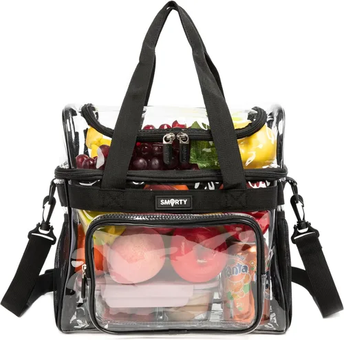 Miniatura 12 de J.CARP Mochila Transparente Resistente de Alta Capacidad, Bolsa Duradera y Transparente