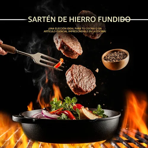 Miniatura 7 de Utopia Kitchen sartén de hierro fundido de 10.25 in