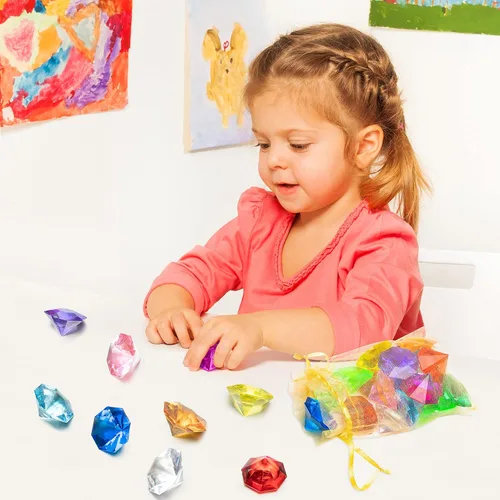 Miniatura 6 de PANTIDE Juego de 35 anillos redondos de aleación de oro con diamantes acrílicos para erizo azul, esmeraldas del caos, suministros de recuerdo