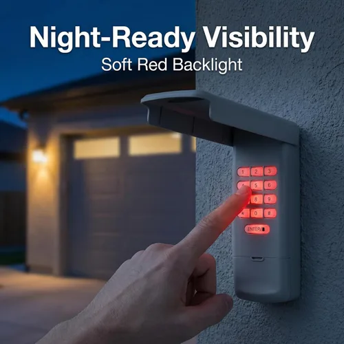 Miniatura 5 de Control remoto universal para abrir puertas de garaje con teclado inalámbrico sin llave, compatible con Genie, LiftMaster, Chamberlain, Craftsman