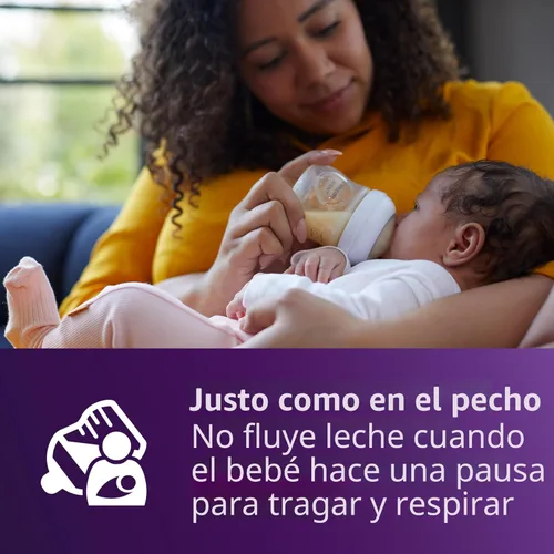Miniatura 4 de Philips AVENT - Biberón natural con boquilla de respuesta natural, transparente, 4 onzas, paquete de 4, SCY900/04