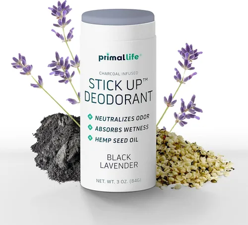Miniatura 2 de Primal Life Organics Stick Up Desodorante natural – Arcilla de bentonita, arrurruz, lavanda negra, 3 onzas