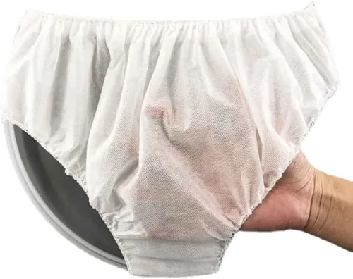 Miniatura 6 de 50 piezas bragas desechables transpirables no tejidos calzoncillos para SPA viaje salón de belleza, Negro, Talla única