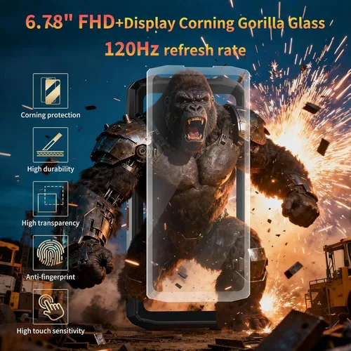 Miniatura 4 de FOSSIBOT F113 5G 20000mAh/33W Teléfono resistente desbloqueado, 36GB+256GB/2TB, MediaTek Dimensity 7050+Android 15 Teléfono para juegos, 6.78