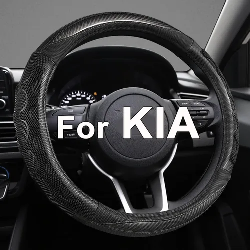 Funda para volante GIANT PANDA para Kia Soul, Sportage, Forte, Optima, Telluride (3D Honeycomb-Gris-Tamaño estándar)