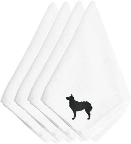 Miniatura 82 de Caroline's Treasures BB3448NPKE Affenpinscher - Juego de 4 servilletas bordadas, lavables, suaves, duraderas, servilletas de mesa para hotel