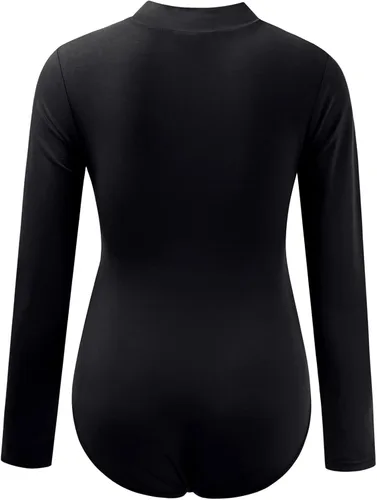 Miniatura 2 de Bhome Camisa de maternidad con cuello alto falso y manga larga para sesión de fotos embarazadas