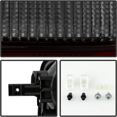Miniatura 6 de ACANII - Para luces traseras Nissan Frontier 1998-2004 tintadas negras 98-04 izquierda+derecha