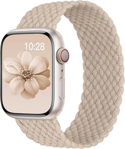 Miniatura 21 de Correa trenzada Solo Loop para Apple Watch de 40 mm, 42 mm, 41 mm, 38 mm, 44 mm, 46 mm, 45 mm Ultra/3 2 49 mm para hombres/mujeres, correa de nylon