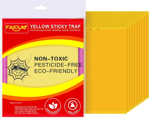 Trapro trampas adhesivas amarillas para insectos voladores, para mosquitos de los hongos, áfidos, moscas blancas, minadores, arañuelas y otros
