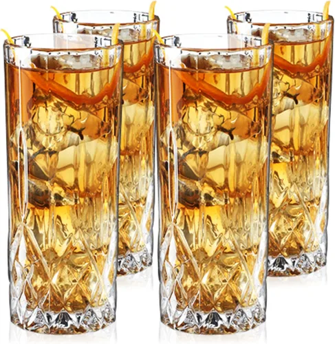 Miniatura 7 de Vasos Highball Viski Admiral, Vasos de Cristal para Beber, Cristalería Elegante para Whisky, Vodka, Cócteles, Perfectos para Bares en Casa, Fiestas