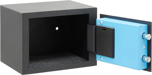 Miniatura 4 de ARREGUI Blue 650100 Caja fuerte de acero con cerradura electrónica, 6.7 x 9.1 x 6.7 in, 5 L, caja fuerte para el hogar y el hogar, teclado
