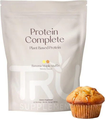 TRU Supplements Proteína en polvo a base de plantas, BCAA, EAA, 0.71 onzas de arroz integral vegano y proteína de guisante, 100 calorías, 27