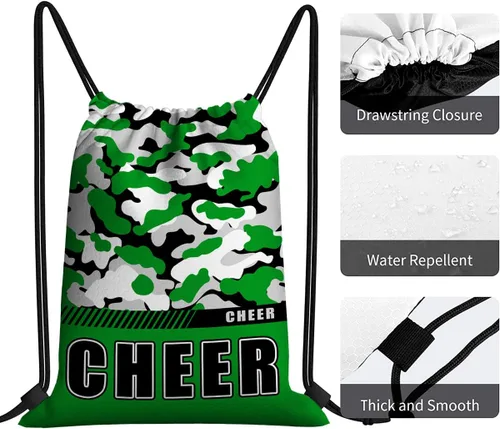 Miniatura 4 de Mochila con cordón impermeable para gimnasio, bolsas con cordón, bolsa de cuerda deportiva, mochila de camuflaje, Bolsas con cordón Cheer - Bolsas