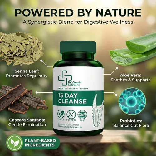 Miniatura 4 de Limpieza y desintoxicación de colon de 15 días para mujeres y hombres, limpieza intestinal con Senna, aloe vera, cáscara de psyllium y probióticos