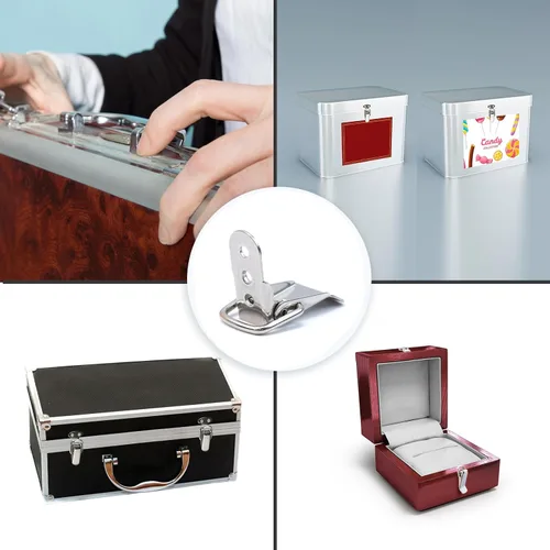 Miniatura 5 de Pestillo de palanca de resorte mini tamaño Pestillo de caja de herramientas de 44mm/1.73" de longitud - Paquete de 10
