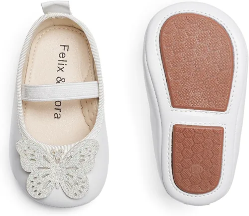 Miniatura 57 de Felix & Flora Zapatos de bebé de suela suave - Zapatos de bebé para caminar, mocasines, suela de goma, zapatos de cuna