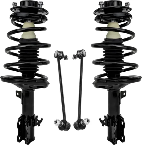 Miniatura 16 de Detroit Axle - Puntales delanteros con resorte helicoidal + enlaces de extremo de barras estabilizadoras de repuesto para Ford Flex Lincoln MKT