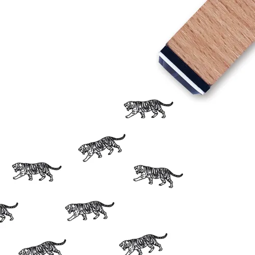 Sello de goma de tigre, 3/5 pulgadas, pequeño sello de animales para álbumes de recortes, planificador de tarjetas