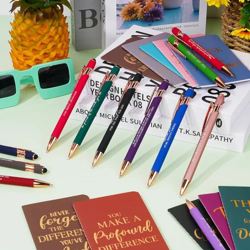 Miniatura 6 de Ragnhild 48 piezas de regalos de agradecimiento a granel, bolígrafos motivacionales, libretas inspiradoras, mini cuadernos motivacionales, regalos