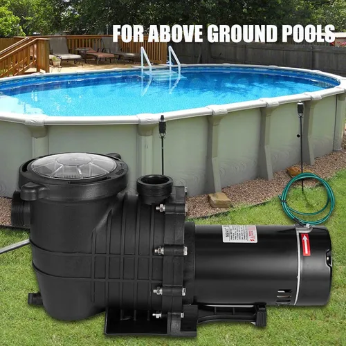 Miniatura 9 de TOPDEEP Bomba de piscina de 1.5 HP para enterrar, bomba de piscina autorecortable sobre el suelo, bombas de piscina de una sola velocidad de doble