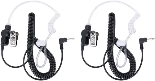 Auricular de radio de 2 vías de 0.138 in/1 pin solo escucha auriculares de tubo acústico para altavoz remoto Mic Motorola Kenwood Walkie Talkie