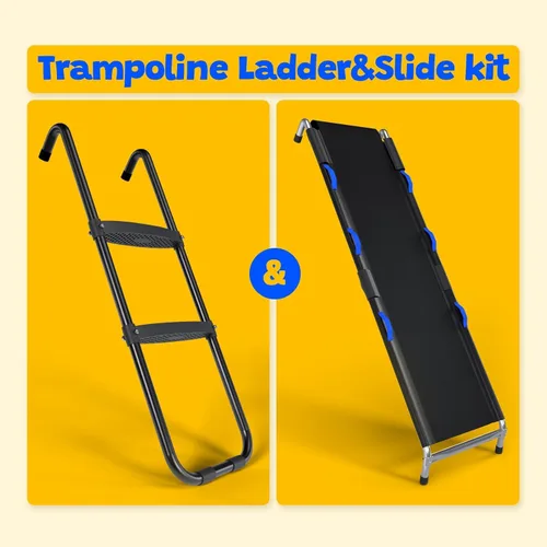 Miniatura 2 de Kit de diapositivas de escalera de trampolín, accesorios para trampolín incluyen tobogán y escalera