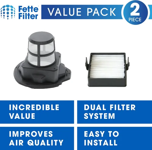 Miniatura 2 de Fette Filter - Juego de pantallas de filtro P7131 compatible con Ryobi P7131, P7131ID 18V ONE+ HAND VACUUM Parte # 534526001 y filtro 533907002