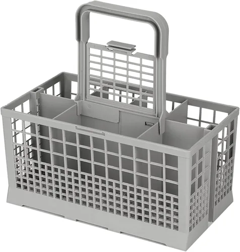 Miniatura 9 de Cesta universal para cubiertos para lavavajillas, 9.4 x 5.3 x 4.8 pulgadas, soporte de cubiertos de acrilonitrilo butadieno estireno – Compatible