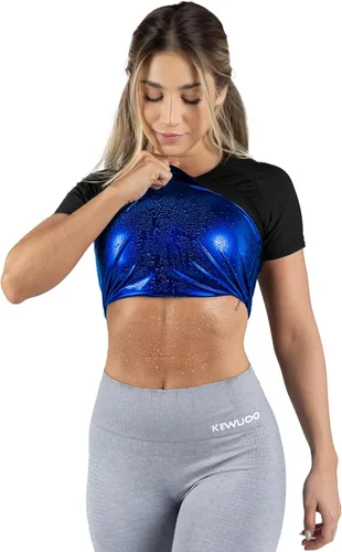 Kewlioo Camiseta de sauna que atrapa el calor para mujer, chaleco de compresión, faja moldeadora de traje de sauna, suda más y luce genial