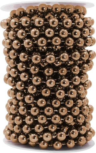 Miniatura 57 de Mandala Crafts Rollo de cadena de perlas negras de 0.157 pulgadas (0.157 in), guirnalda de perlas de 44 yardas para decoración de bodas, arreglos