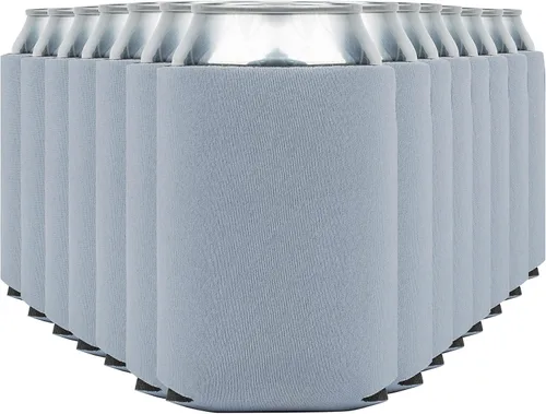 Miniatura 34 de Fundas enfriadoras de latas de cerveza en blanco (paquete de 14) fundas enfriadoras de latas de cerveza con aislamiento suave - Fundas negras lisas