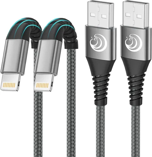 Miniatura 12 de Aioneus Cable de carga para iPhone de 3 pies, paquete de 3 cables Lightning con certificación MFi, cable de carga rápida de nailon trenzado