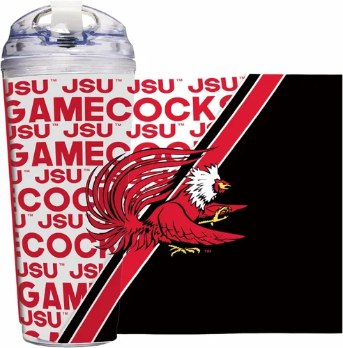 Miniatura 26 de Rico Industries Taza acrílica NCAA estándar de 24 onzas con tapa con bisagra, taza de doble pared oficialmente licenciada con pajita