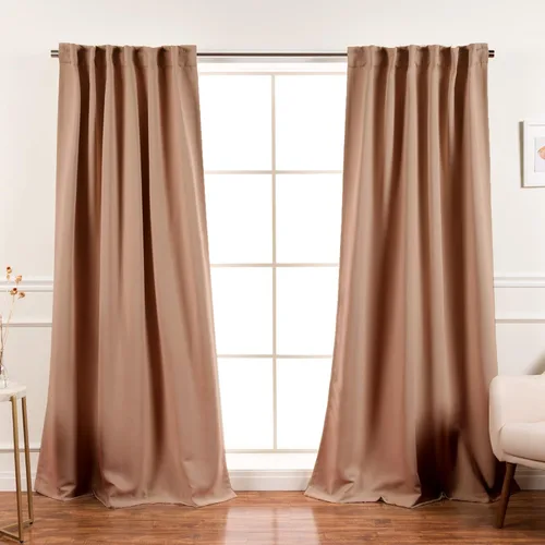 Miniatura 13 de Best Home Fashion Paneles de Cortinas Opacas Premium - Tratamiento de Ventana con Aislamiento Térmico Sólido Cortinas Opacas para Dormitorio